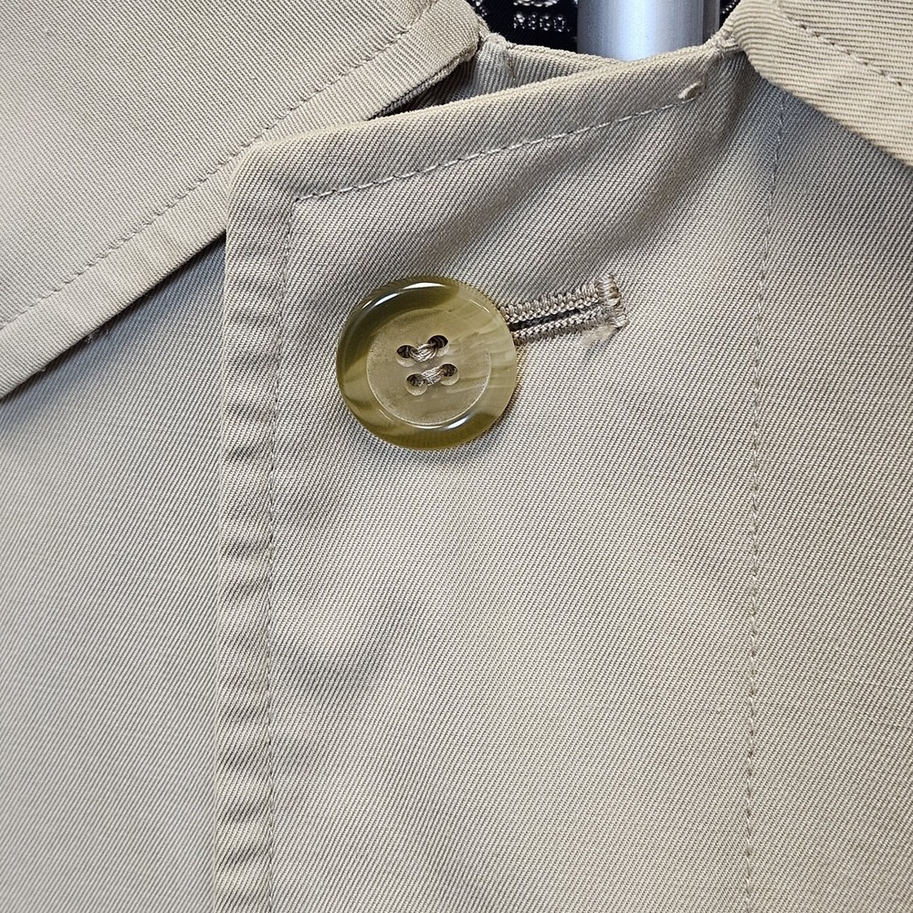 Burberry Maruzen Beige Nova Check Trench Coat Men XL Vintage 80s - Picture 4 of 16